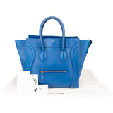 Céline Blue Leather Luggage Handbag