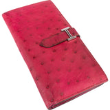 Hermès Pink Ostrich Bearn Soufflet Bifold Wallet