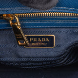 Prada Bleu Saffiano Leather Galleria Handbag