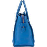 Céline Blue Leather Luggage Handbag