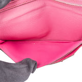 Hermès Pink Ostrich Bearn Soufflet Bifold Wallet