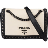 Prada Bicolor Leather Glace Crossbody Bag