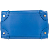 Céline Blue Leather Luggage Handbag