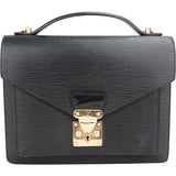 Louis Vuitton Noir Epi Leather Monceau Handbag