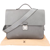 Louis Vuitton Grey Taiga Leather Vassili PM Business Handbag