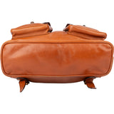 Gucci Brown Leather Bamboo Backpack