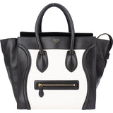 Céline Bicolor Leather Luggage Handbag