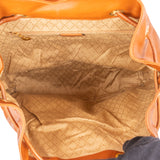 Gucci Brown Leather Bamboo Backpack