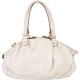 Gucci White Leather Sukey Handbag