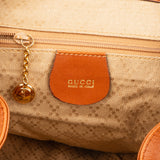 Gucci Brown Leather Bamboo Backpack