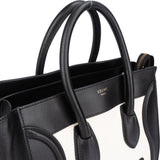 Céline Bicolor Leather Luggage Handbag