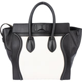 Céline Bicolor Leather Luggage Handbag