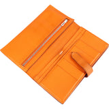 Hermès Orange Leather Bearn Soufflet Bifold Wallet