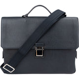 Louis Vuitton Bleu Taiga Leather Vassili PM Business Handbag