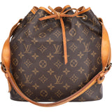 Louis Vuitton Canvas Monogram Sac Noe Petit Shoulder Bag