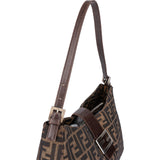 Fendi FF Monogram Baguette Buckle Shoulder Bag