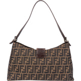 Fendi FF Monogram Baguette Buckle Shoulder Bag