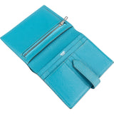 Hermès Blue Leather Bearn Soufflet Compact Bifold Wallet