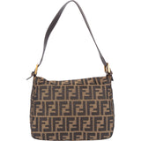 Fendi FF Monogram Baguette Buckle Shoulder Bag