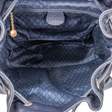 Gucci Black Suede Bamboo Backpack