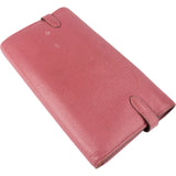 Hermès Pink Leather Palladium Leather Kelly Wallet