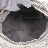 Louis Vuitton Silver Leather Monogram Mahina Crossbody Bag