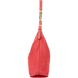 Fendi Red Nubuk Leather Baguette Buckle Shoulder Bag