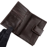 Fendi FF Monogram Canvas Zucca Kiss Lock Wallet