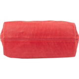 Fendi Red Nubuk Leather Baguette Buckle Shoulder Bag