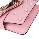 Gucci Pink Leather Queen Margaret Bee Crossbody Bag