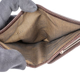 Fendi FF Monogram Canvas Zucca Kiss Lock Wallet