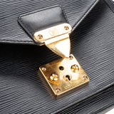 Louis Vuitton Noir Epi Leather Monceau Handbag