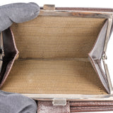 Fendi FF Monogram Canvas Zucca Kiss Lock Wallet