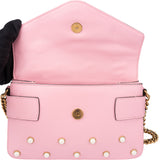 Gucci Pink Leather Queen Margaret Bee Crossbody Bag