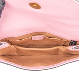 Gucci Pink Leather Queen Margaret Bee Crossbody Bag