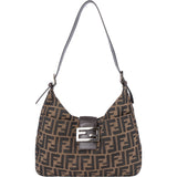 Fendi FF Monogram Baguette Buckle Shoulder Bag