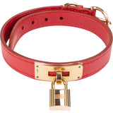 Hermès Rouge Epsom Leather Dog Collar