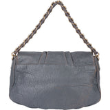 Fendi Grey Leather Big Baguette Buckle Shoulder Bag