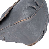 Fendi Grey Leather Big Baguette Buckle Shoulder Bag