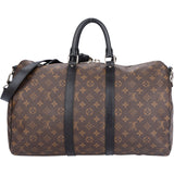 Louis Vuitton Canvas Monogram Macassar Keepall Bandouliere 45