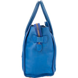 Celine Blue Leather Luggage Handbag