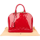 Louis Vuitton Rouge Vernis Monogram Alma PM Handbag