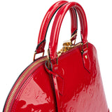 Louis Vuitton Rouge Vernis Monogram Alma PM Handbag