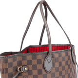 Louis Vuitton Damier Ebene Monogram Neverfull MM Shopper Handbag