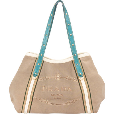Prada Jacquard City Handbag