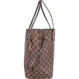 Louis Vuitton Damier Ebene Monogram Neverfull MM Shopper Handbag