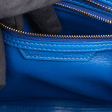 Celine Blue Leather Luggage Handbag