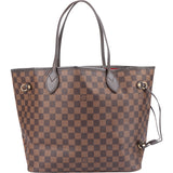Louis Vuitton Damier Ebene Monogram Neverfull MM Shopper Handbag