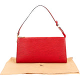 Louis Vuitton Rouge Epi Leather Pochette Accessoire Handbag