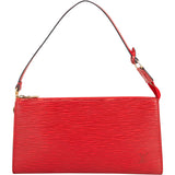 Louis Vuitton Rouge Epi Leather Pochette Accessoire Handbag